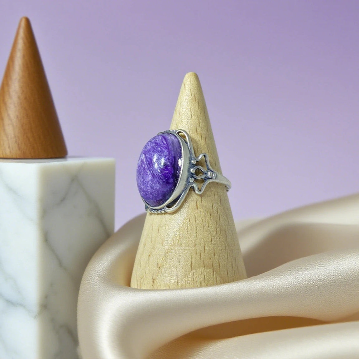 Bague en Charoïte Argent S925 #3
