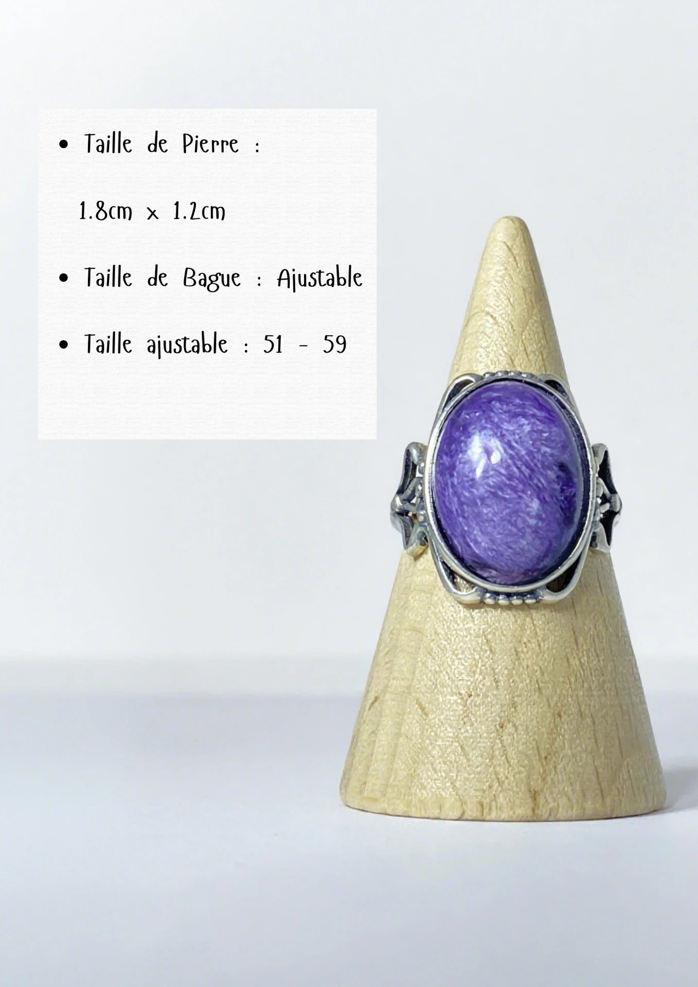 Bague en Charoïte Argent S925 #3