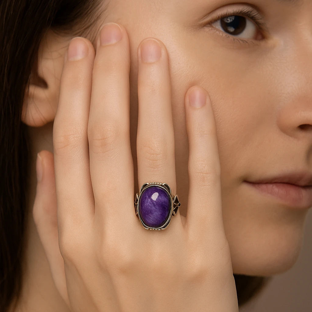 Bague en Charoïte Argent S925 #3