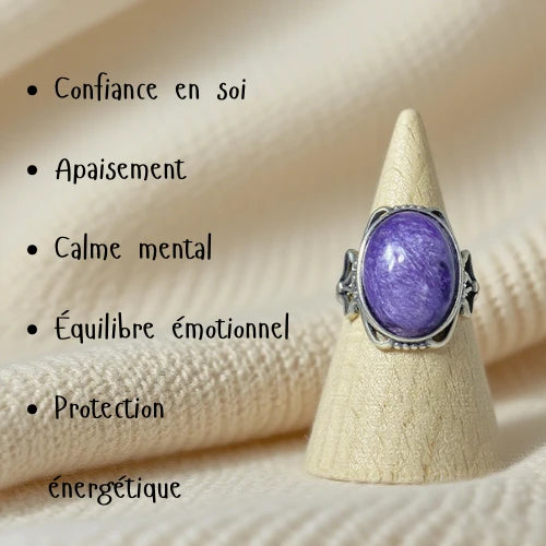 Bague en Charoïte Argent S925 #3