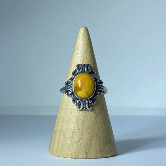 Bague en Ambre Argent S925