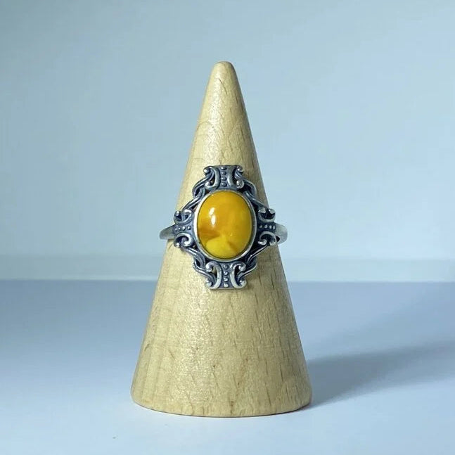 Bague en Ambre Argent S925