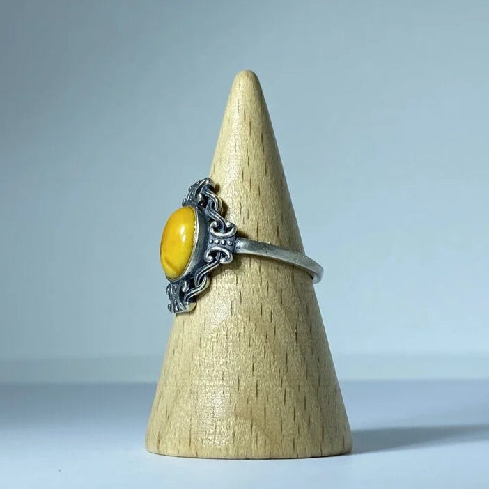 Bague en Ambre Argent S925