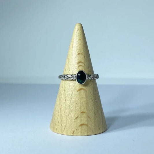 Bague en Opale Noire Argent S925 #2