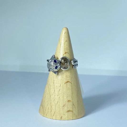 Bague Chat en Super Seven Argent S925