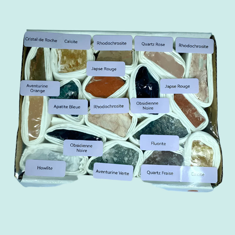 Boîte mélange de minéraux