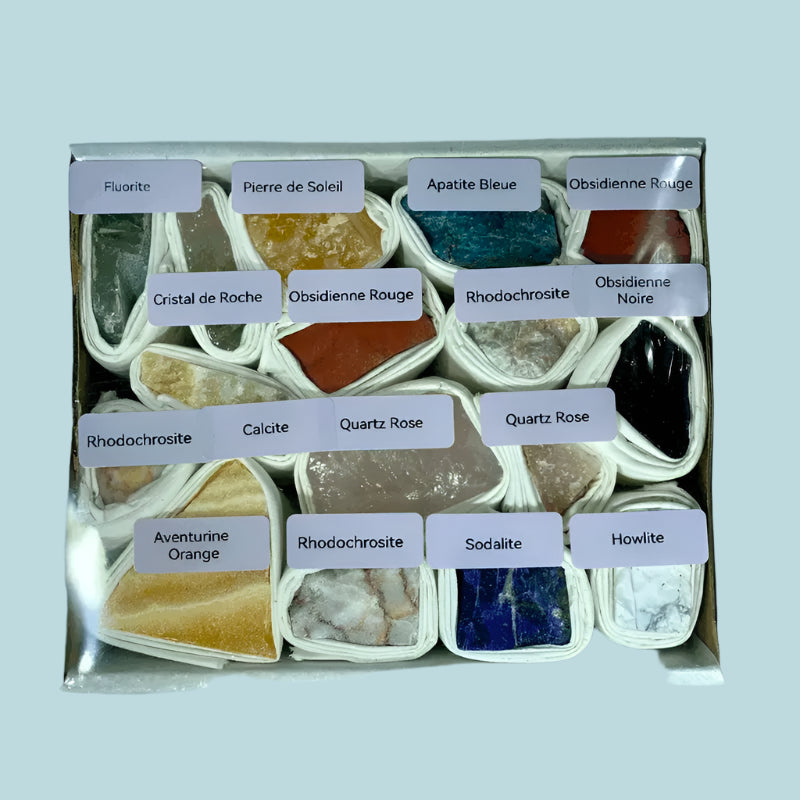 Boîte mélange de minéraux