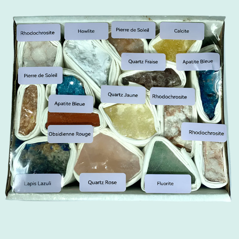 Boîte mélange de minéraux