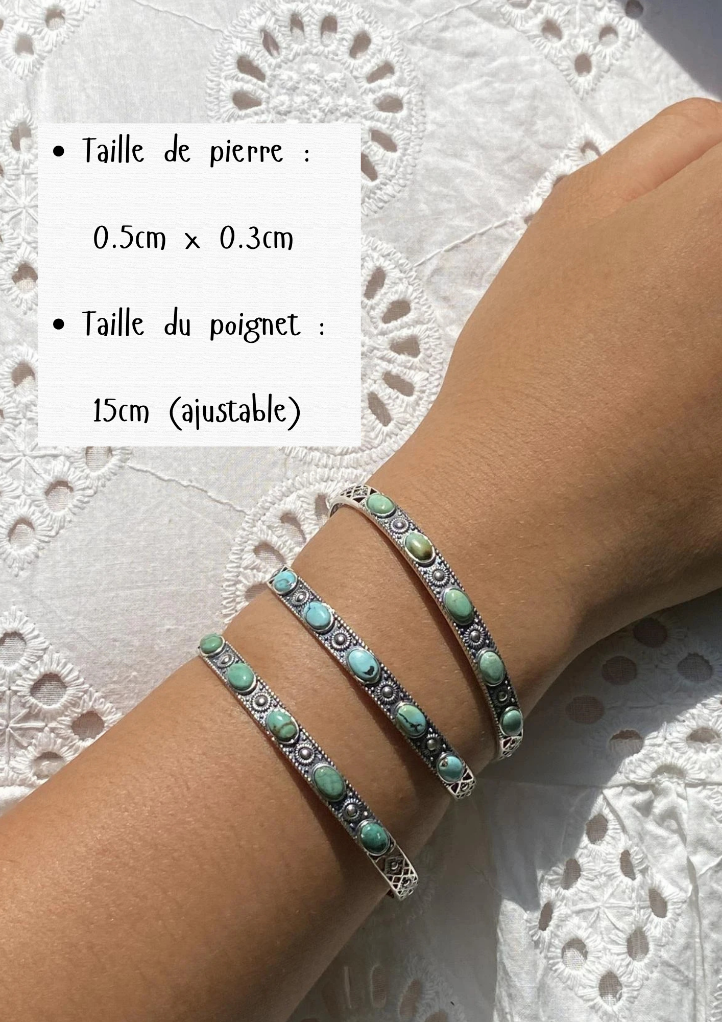 Bracelet en Turquoise Argent S925