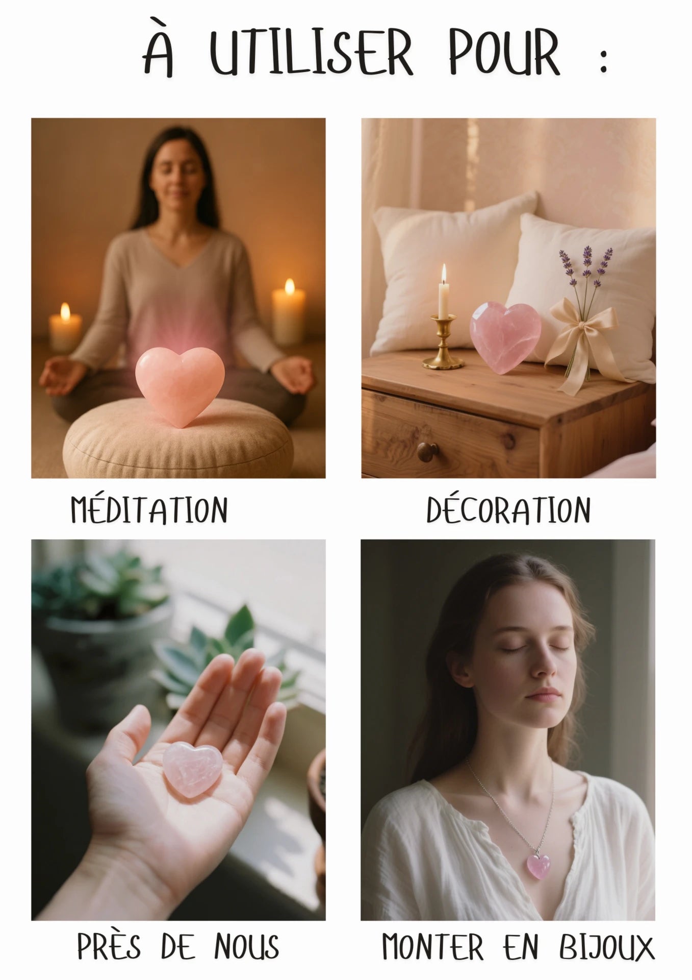 Cœur en Quartz Rose