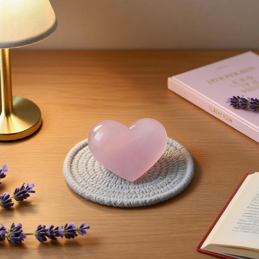 Cœur en Quartz Rose