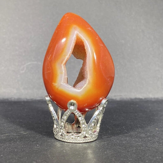 Géode Cornaline en forme d'Œuf (30-50gr)