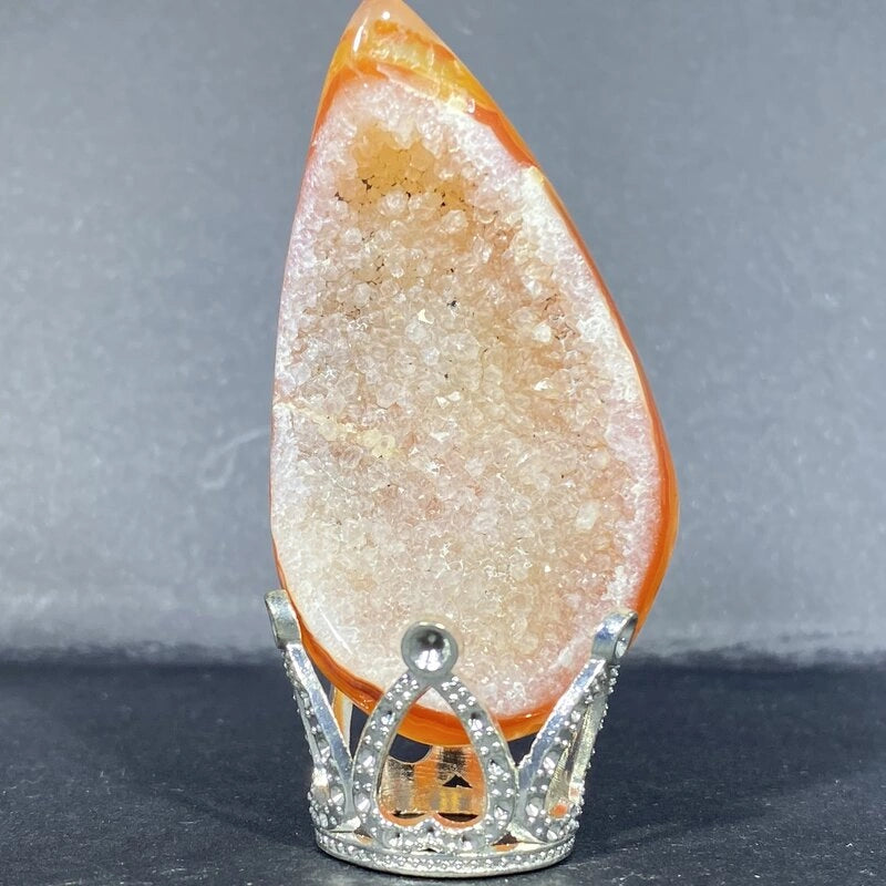 Géode Cornaline en forme d'Œuf (30-50gr)