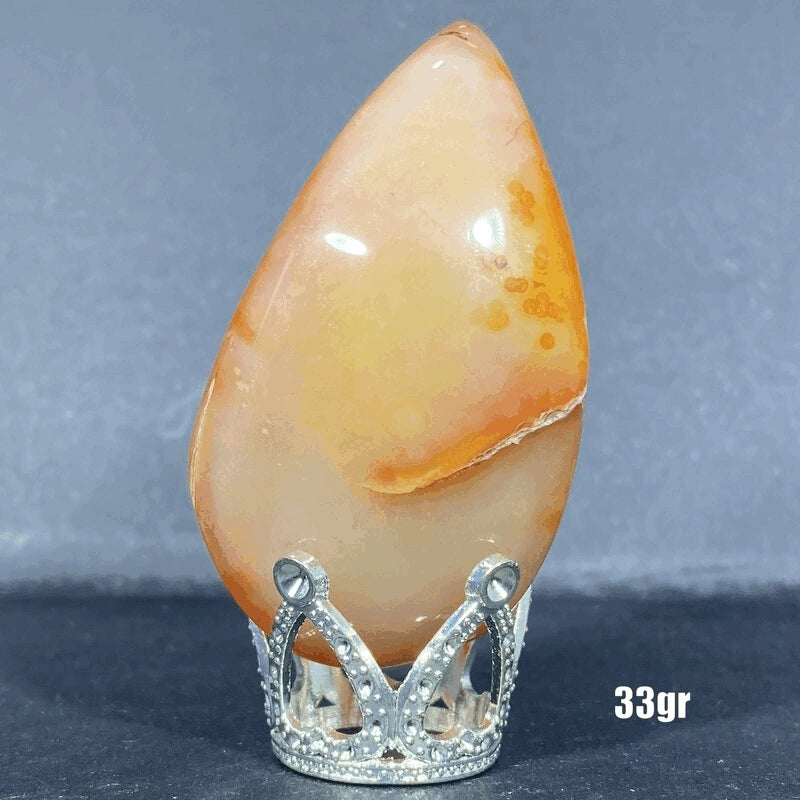 Géode Cornaline en forme d'Œuf (30-50gr)