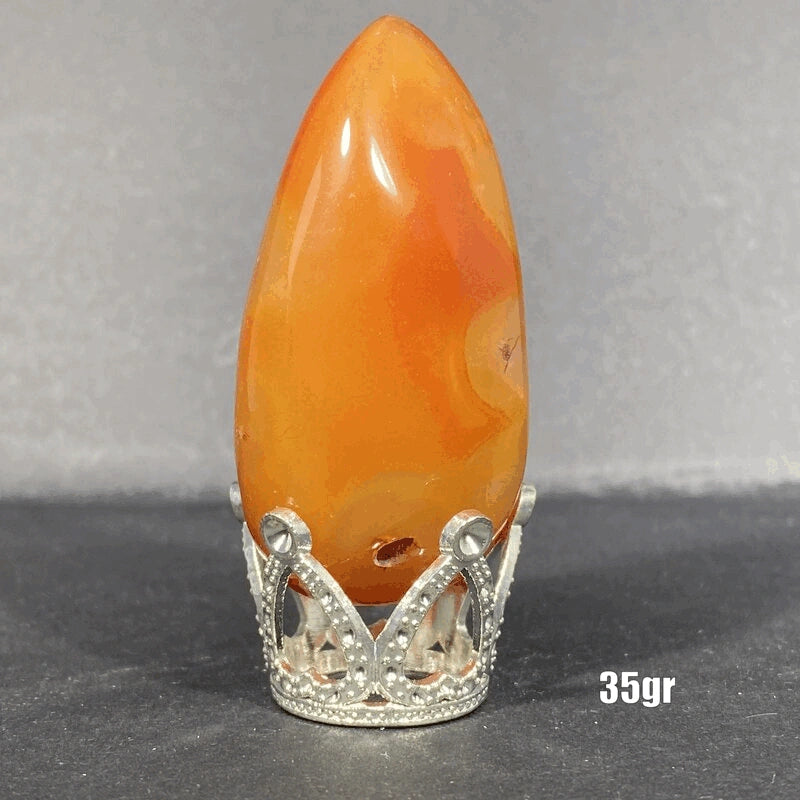 Géode Cornaline en forme d'Œuf (30-50gr)