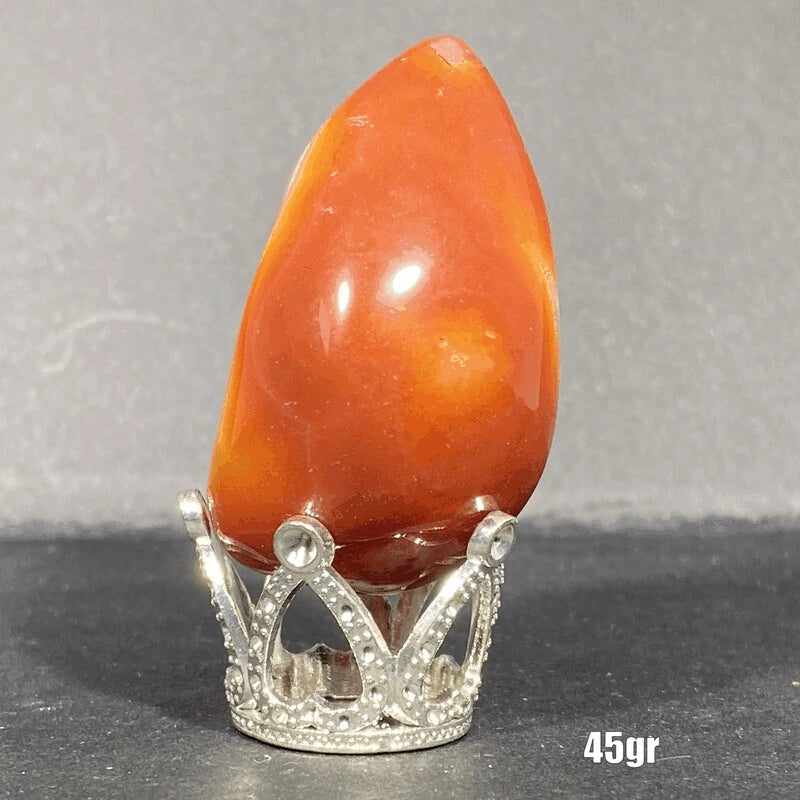 Géode Cornaline en forme d'Œuf (30-50gr)