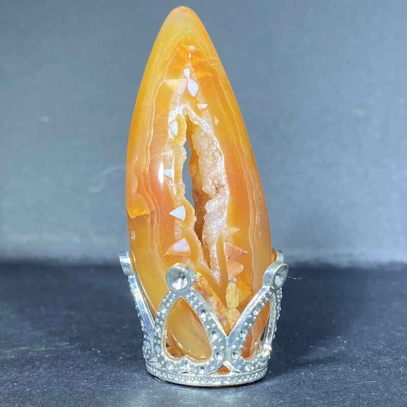 Géode Cornaline en forme d'Œuf (30-50gr)