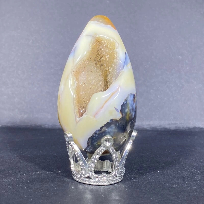 Géode Cornaline en forme d'Œuf (30-50gr)