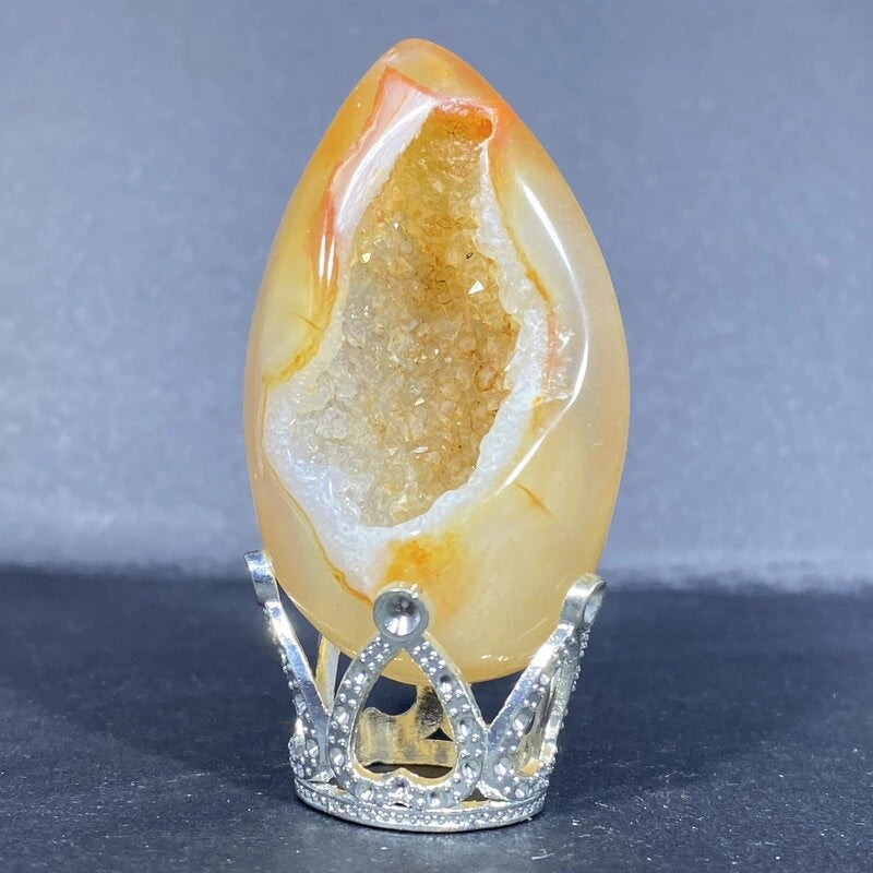 Géode Cornaline en forme d'Œuf (30-50gr)