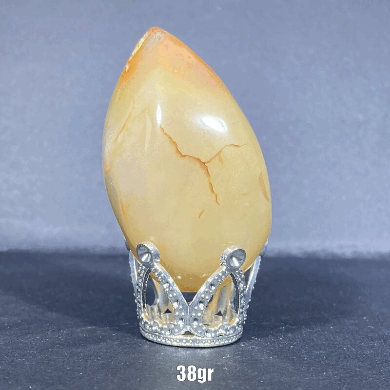 Géode Cornaline en forme d'Œuf (30-50gr)