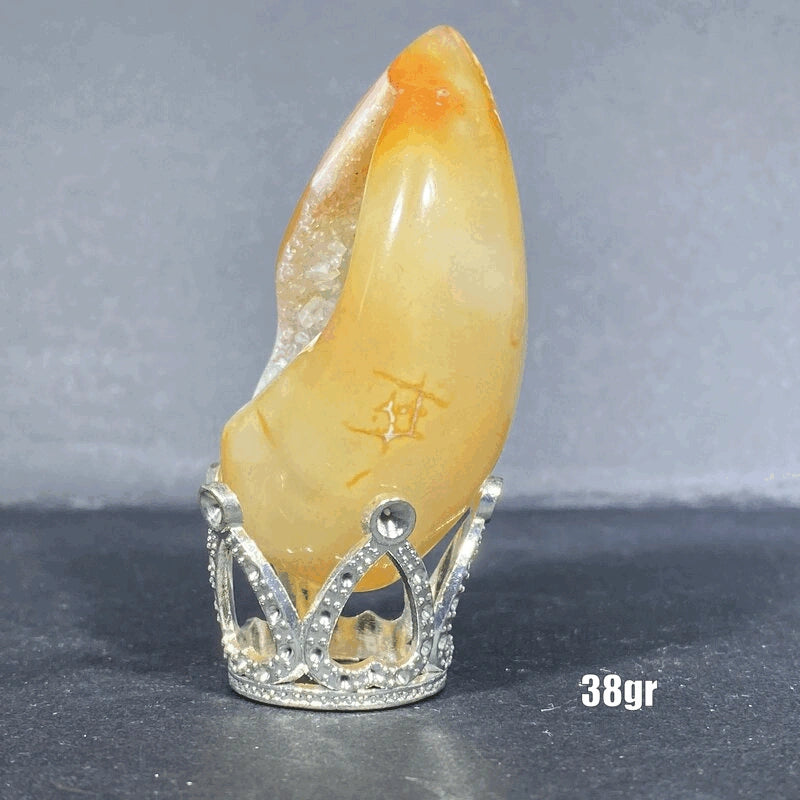 Géode Cornaline en forme d'Œuf (30-50gr)