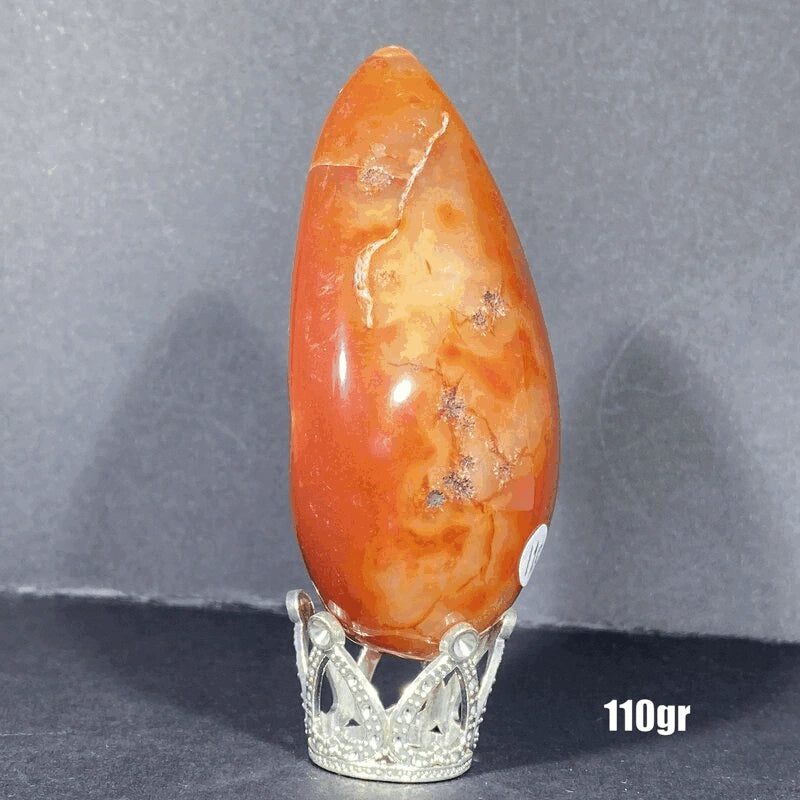Géode Cornaline en forme d'Œuf (100-150gr)