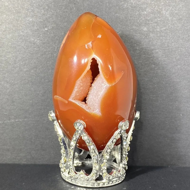 Géode Cornaline en forme d'Œuf (100-150gr)