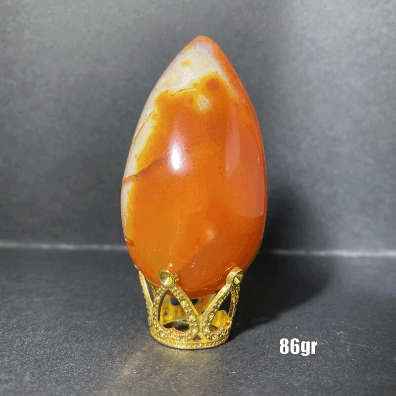 Géode Cornaline en forme d'Œuf (50-100gr)