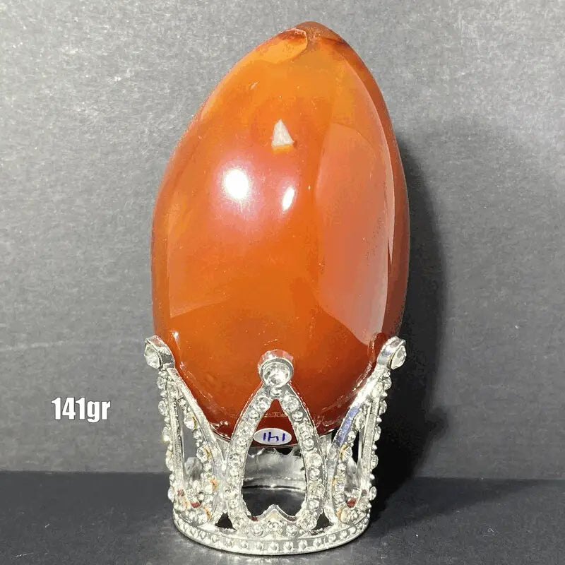 Géode Cornaline en forme d'Œuf (100-150gr)