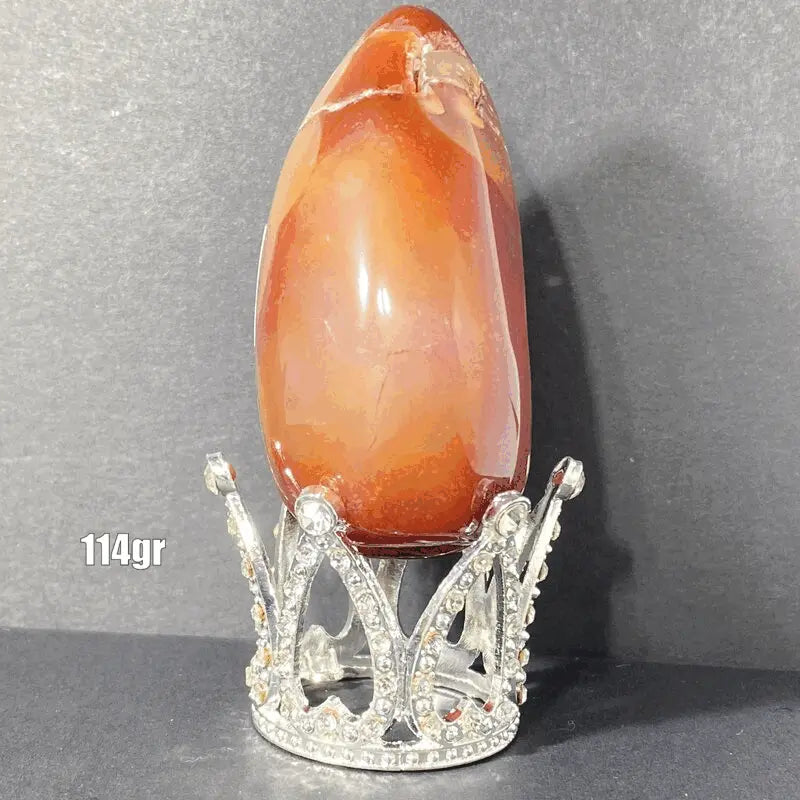 Géode Cornaline en forme d'Œuf (100-150gr)