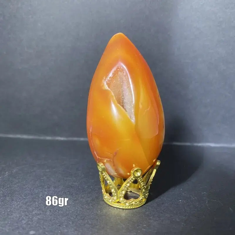 Géode Cornaline en forme d'Œuf (50-100gr)