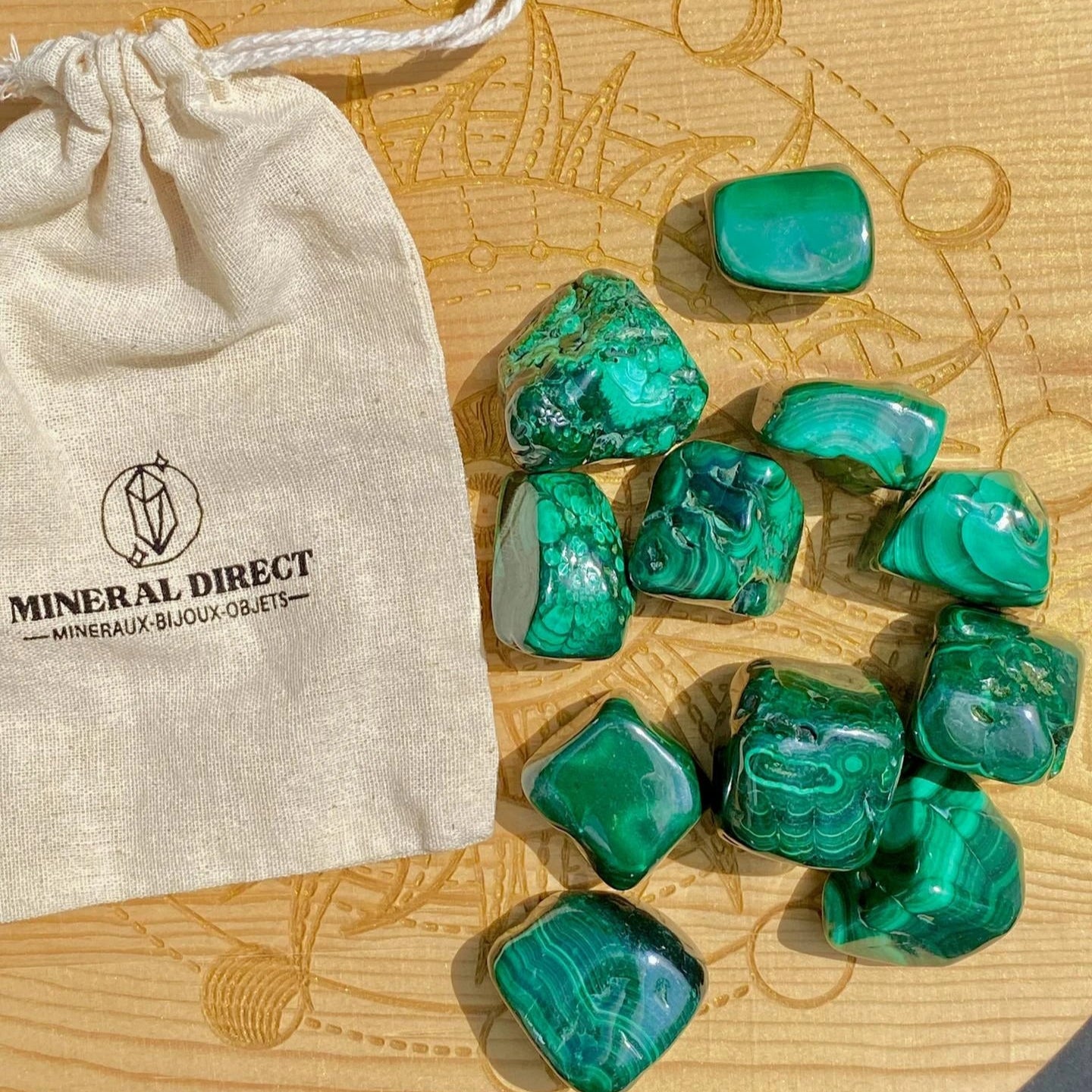 Malachite Pierre Roulée