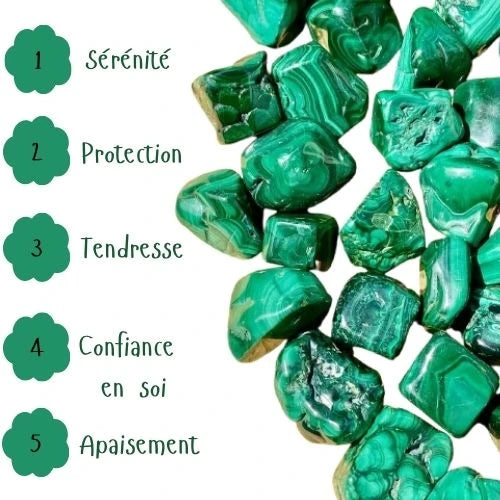 Malachite Pierre Roulée