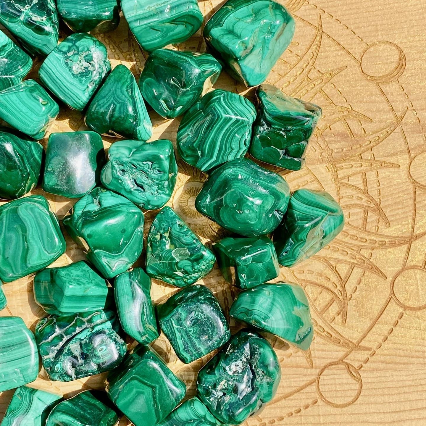 Malachite Pierre Roulée