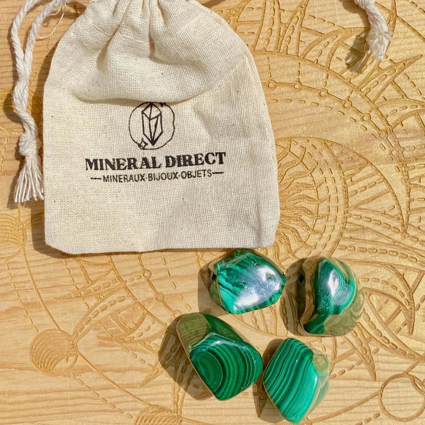 Malachite Pierre Roulée