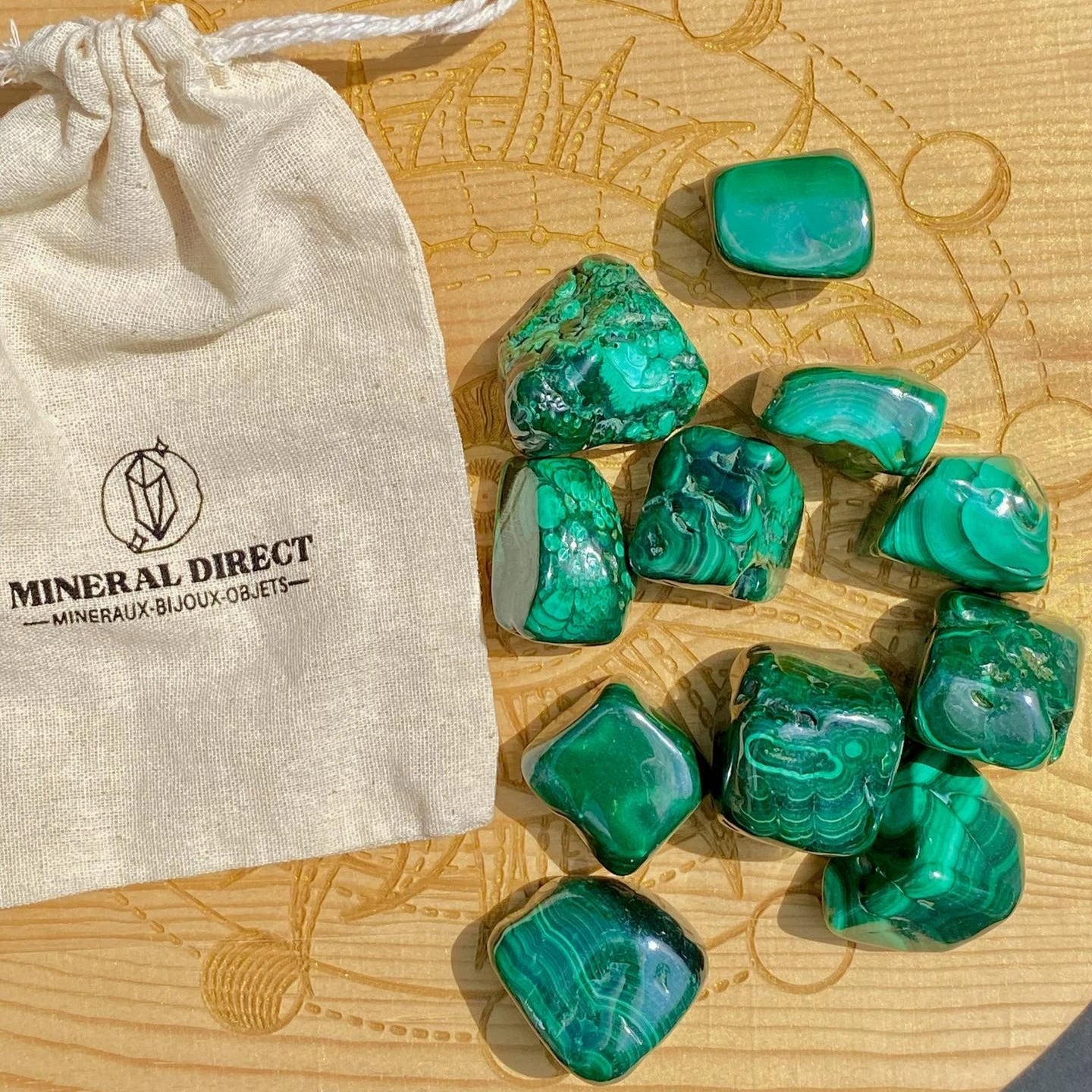 Malachite Pierre Roulée