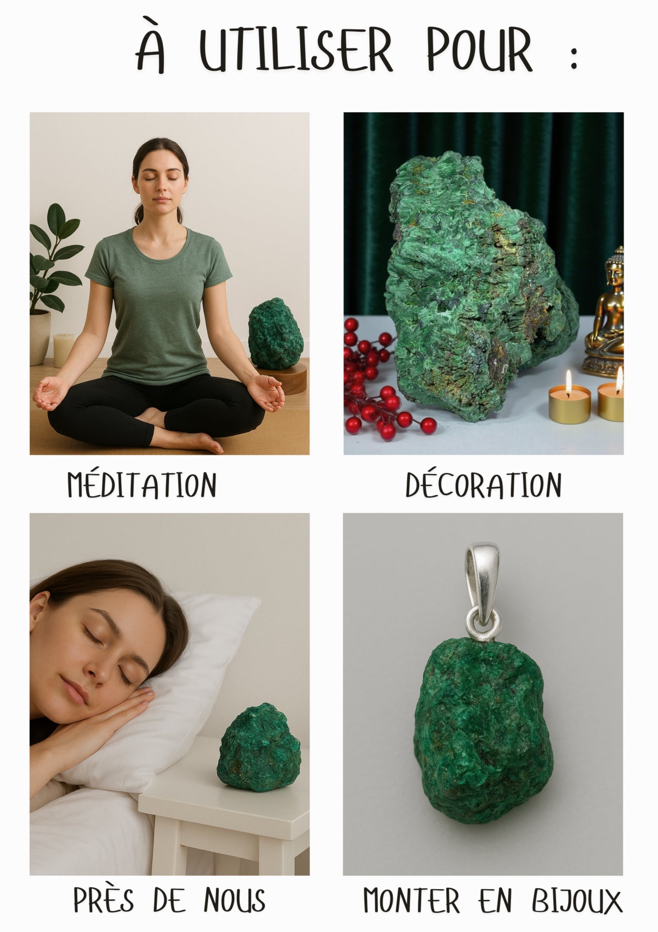 Malachite brute (qualité supérieure)