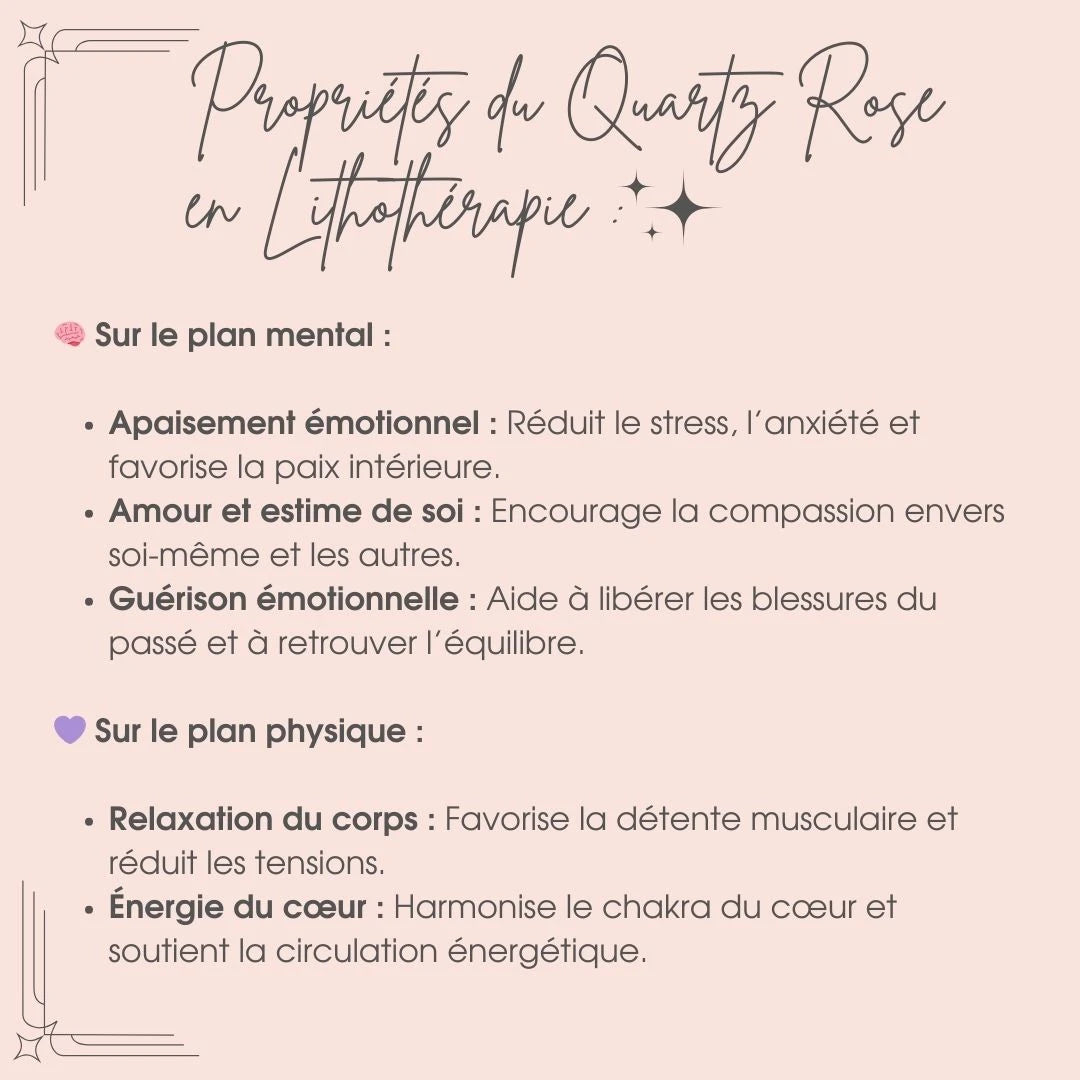 Étoile en Quartz Rose (fait main)