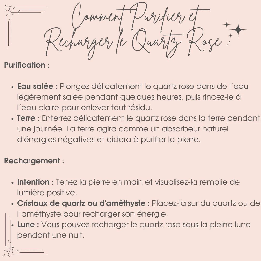 Étoile en Quartz Rose (fait main)