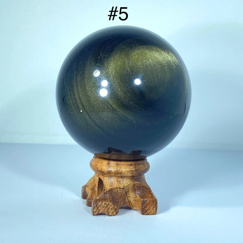 Sphère Obsidienne Dorée (135-295gr)