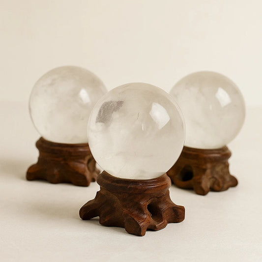 Sphère en Cristal de Roche – Pierre naturelle d’harmonie, clarté et énergie