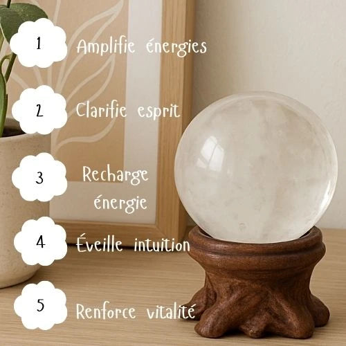 Sphère Cristal de Roche (90-130gr)