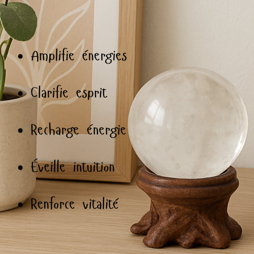 Sphère Cristal de Roche (90-130gr)
