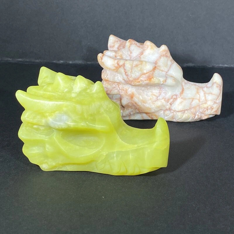 Tête de Dragon en Pierres Naturelles
