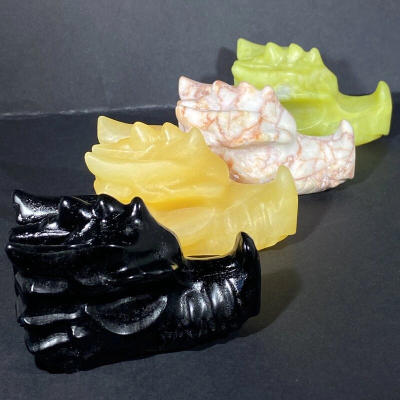 Tête de Dragon en Pierres Naturelles