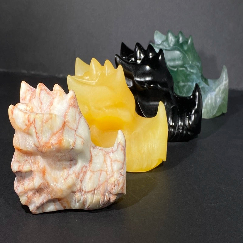 Tête de Dragon en Pierres Naturelles