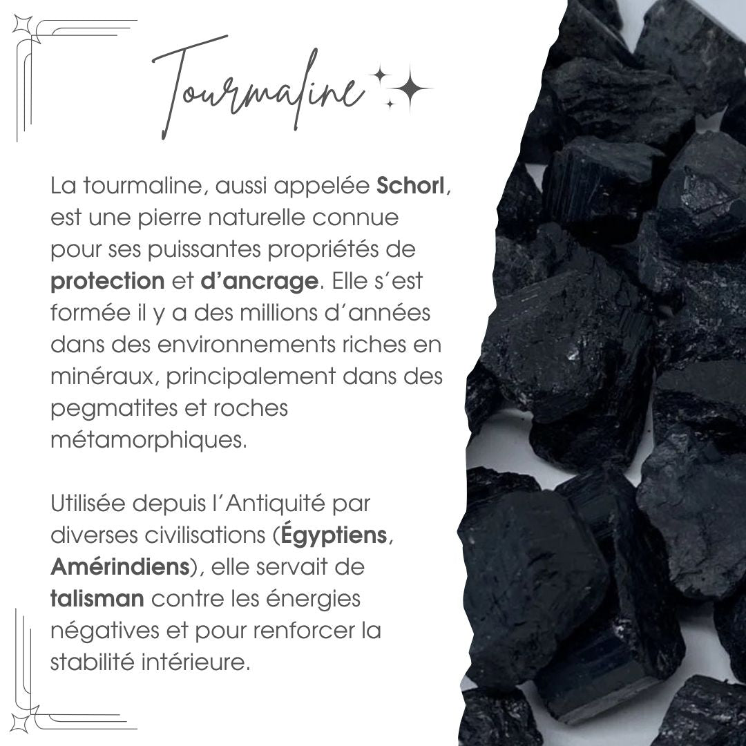 Tourmaline Noire Brute Fibreuse (Grande)