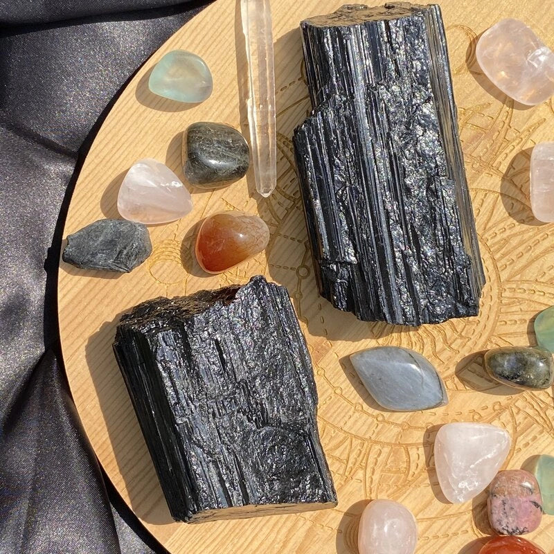 Tourmaline Noire Brute Fibreuse (Grande)