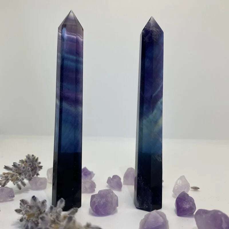 Pointe Fluorite Arc-en-ciel 4-12cm