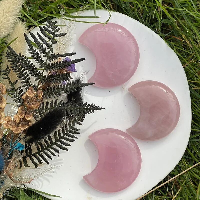 Lune en Quartz Rose (fait main)